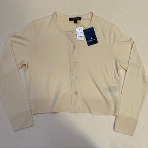 NWT Brooks brother cropped wool cardigan, Size L